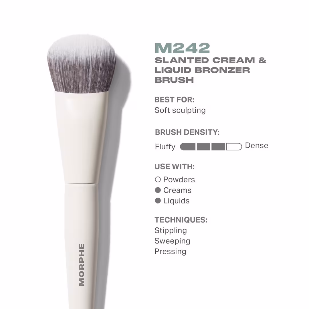 Morphe  M242 Slanted Cream & Liquid Bronzer Brush