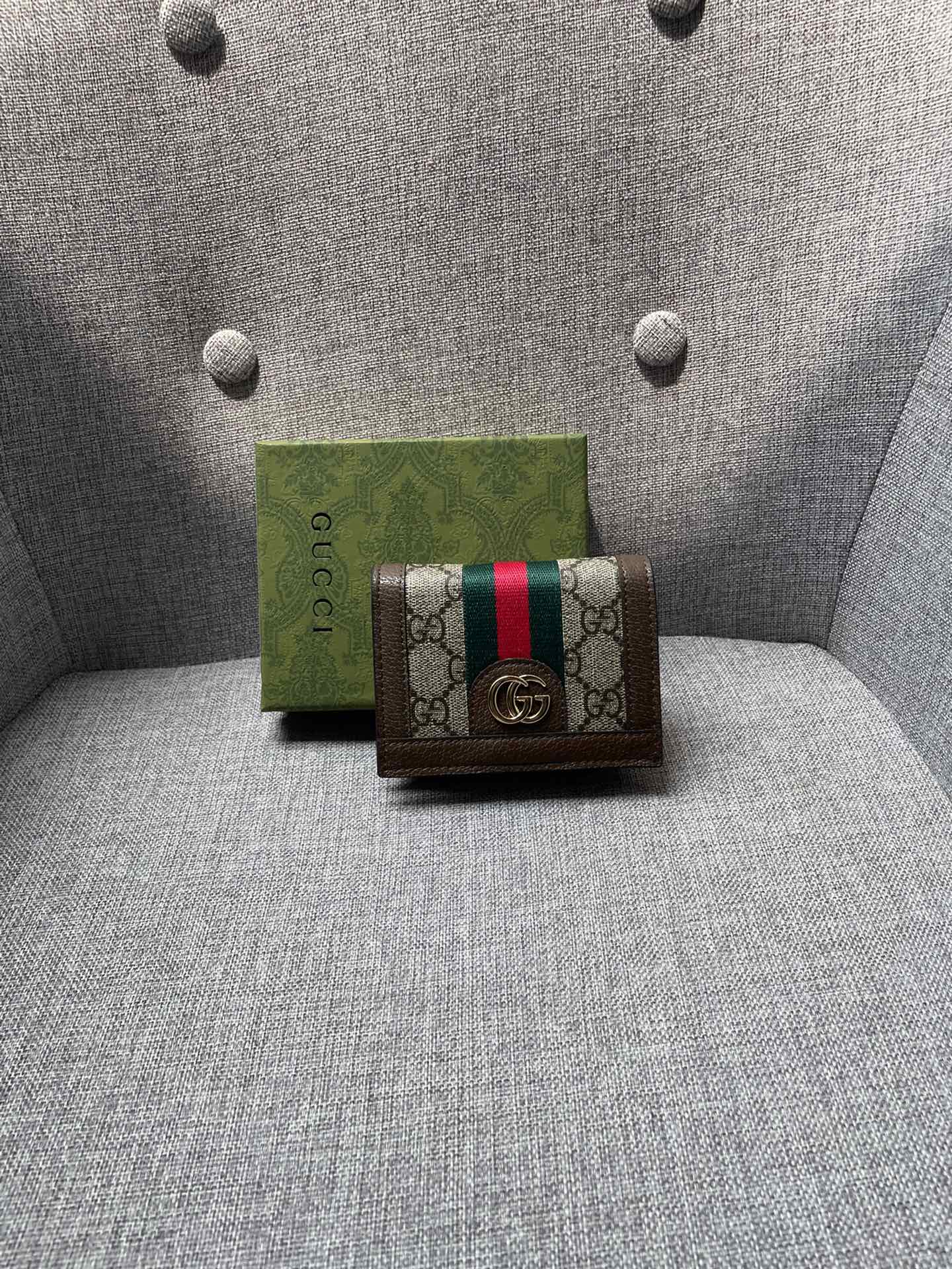 Gucci Wallet Ophidia GG Card Case Wallet 523155 XL07 11cm