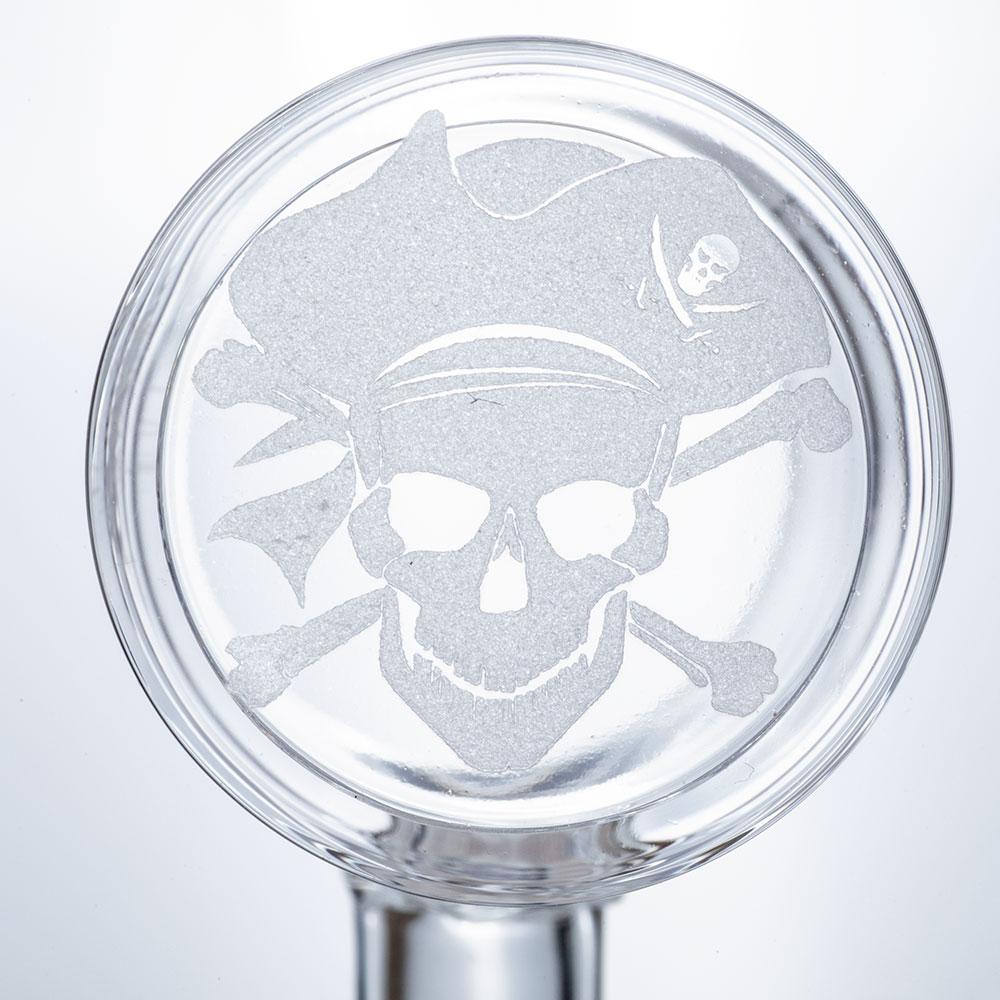 Pirate Pattern Laser Carve Quartz Banger