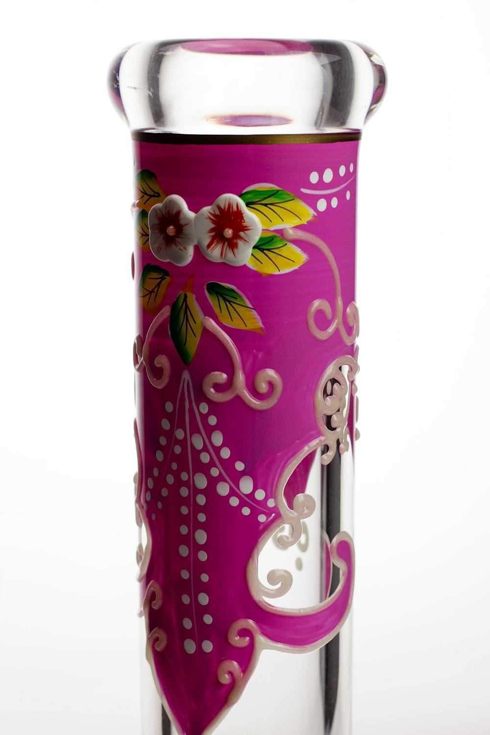 13 Luminous heavy glass flower artwork beaker bong