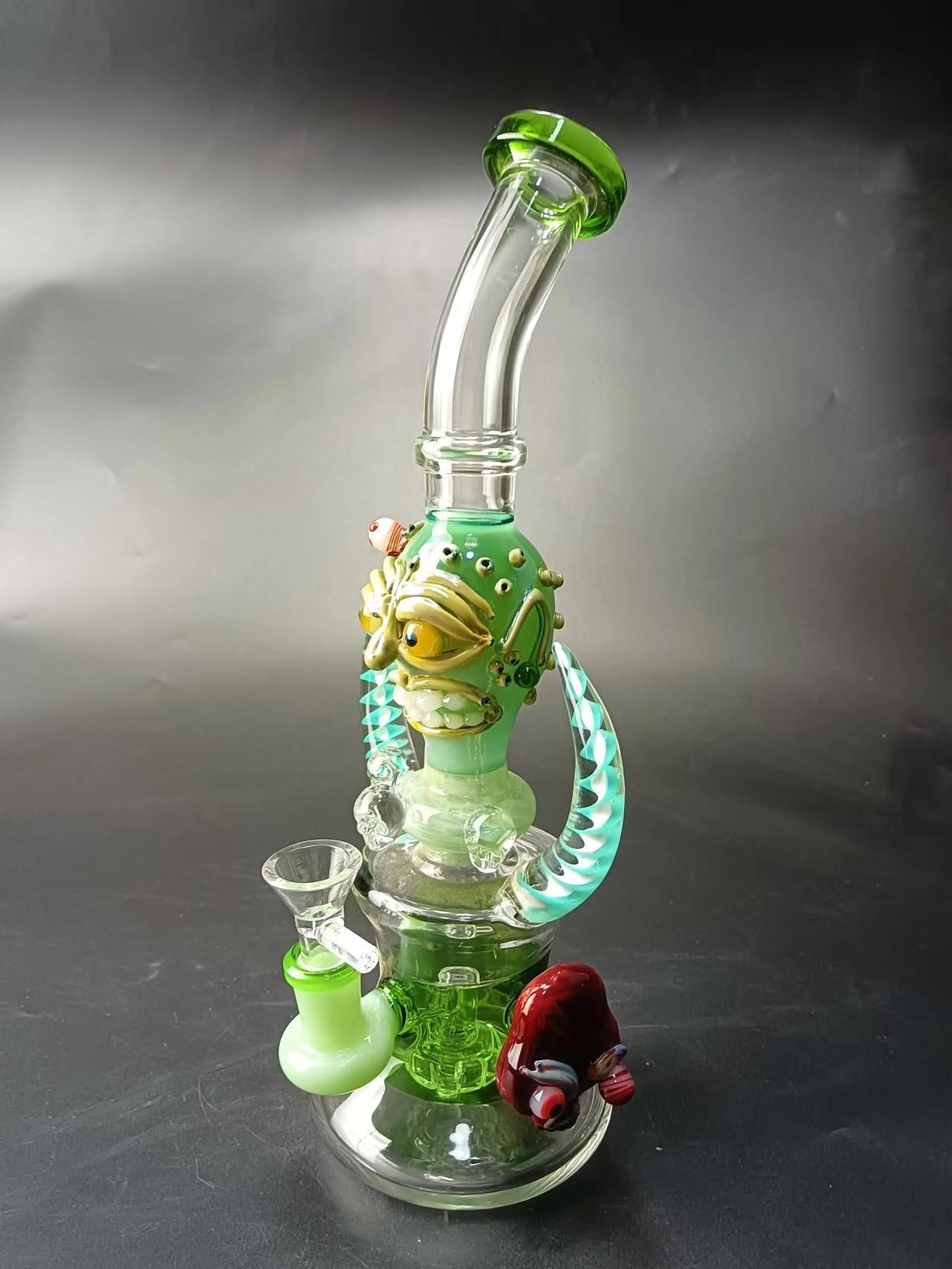11 Monster Showerhead Perc Glass Bong