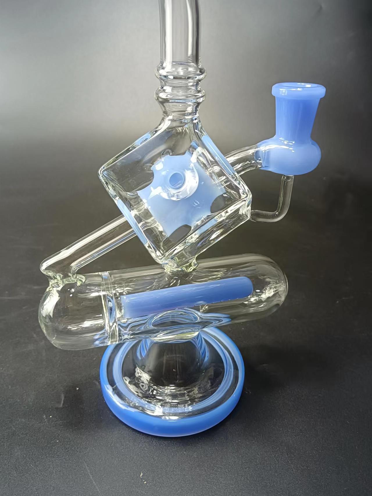 9 Cube Glass Recycler Dab Rig