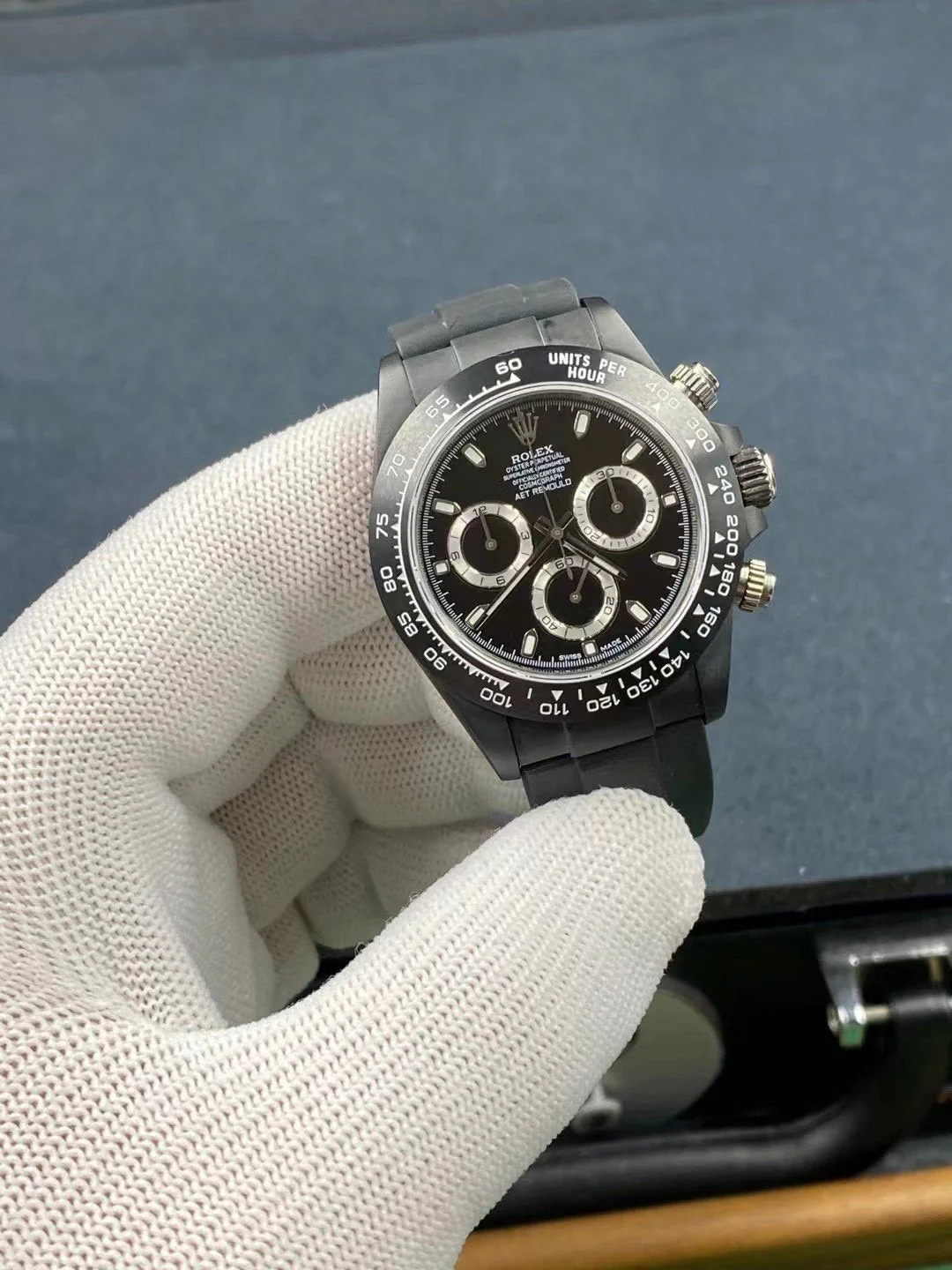 Rolex Watch DAYTONA CUSTOM AET 40MM ALL BLACK RUBBER Watch
