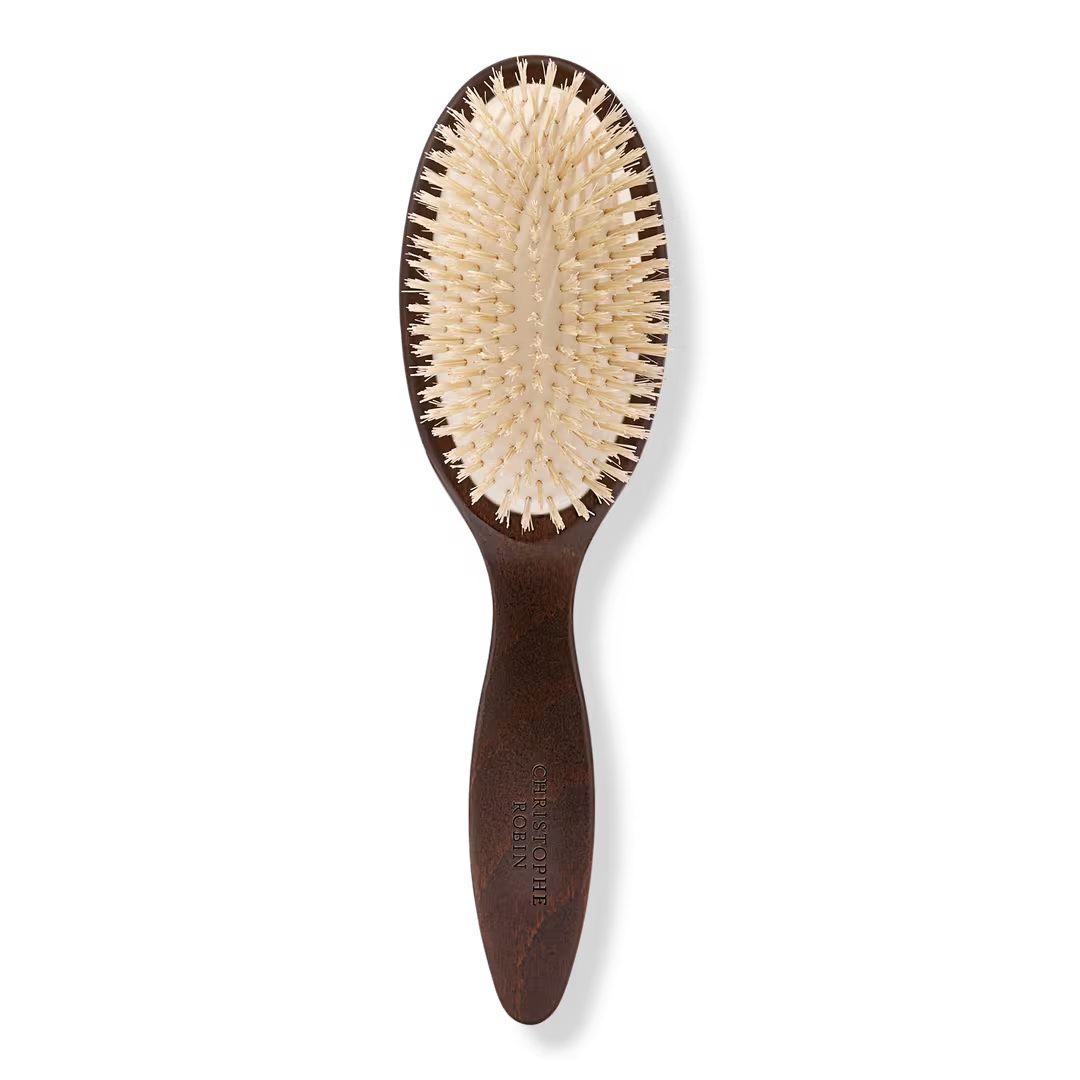 Christophe Robin  Detangling Hairbrush with Natural Boar-Bristle and Wood