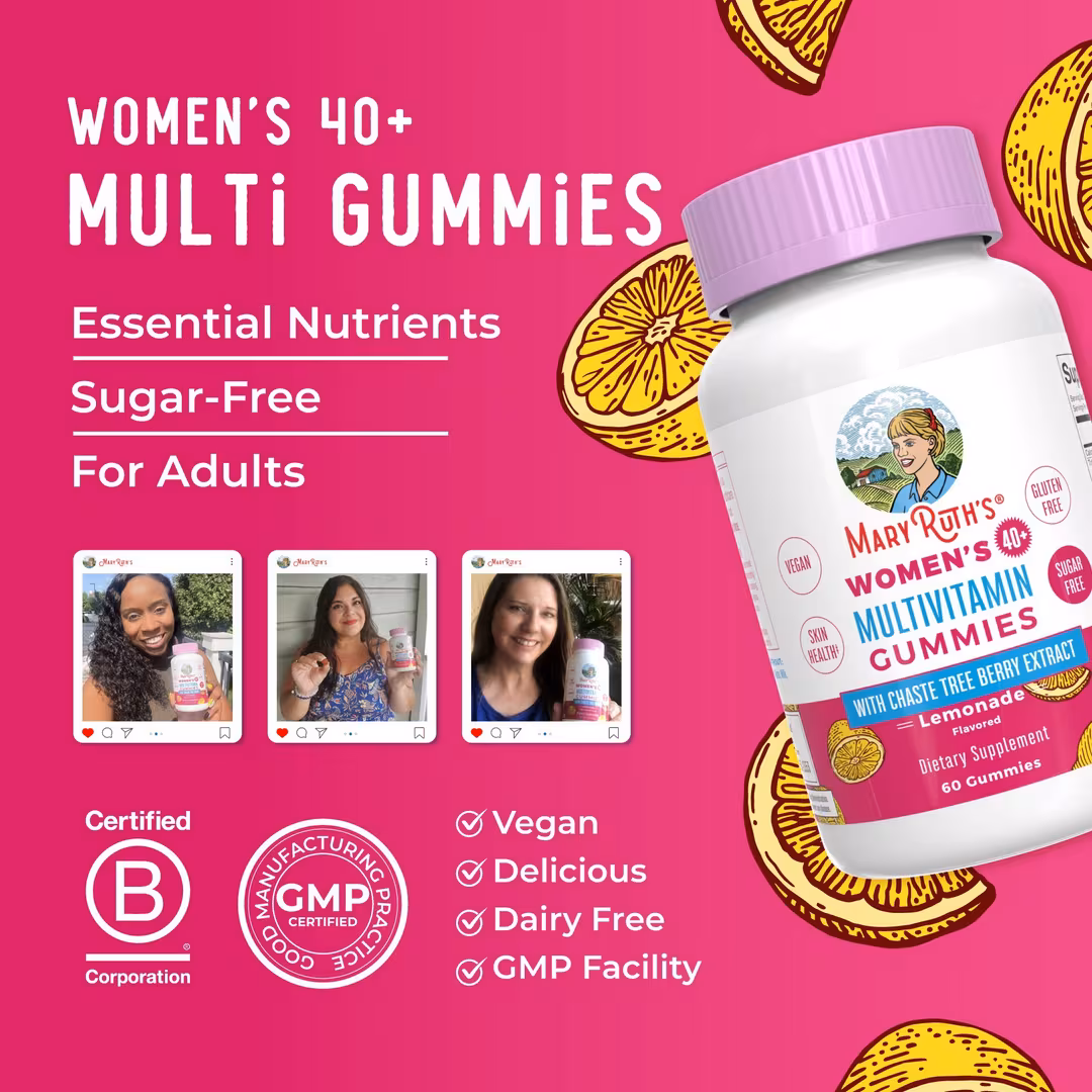 MaryRuth's  Womens 40+ Multivitamin Gummies Lemonade