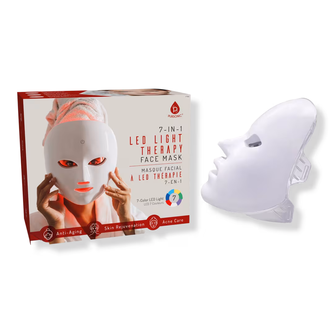 PURSONIC  LED Light Therapy Face Mask 7 Color Skin Care Mask