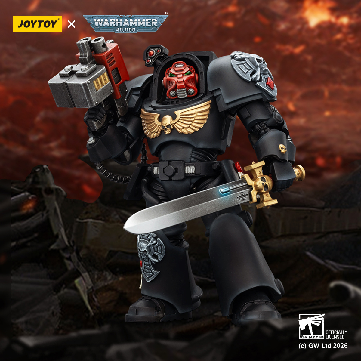JOYTOY Warhammer 40k 1: 18 Black Templars Terminators - JOYTOY WORLD