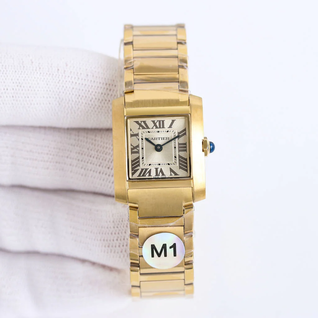 Cartier Watch TANK FRANCAISE GOLD GREY DIAL