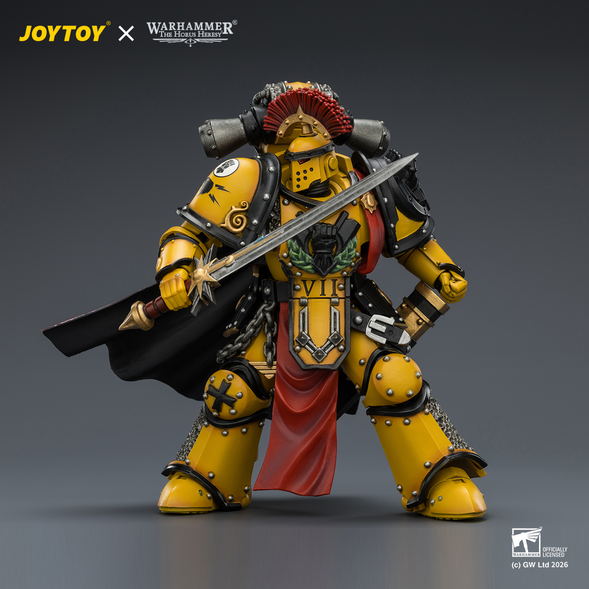 JOYTOY JT04216 Warhammer The Horus Heresy 1:18 Imperial Fists Legion Praetor in Mk III Armour - JOYTOY WORLD
