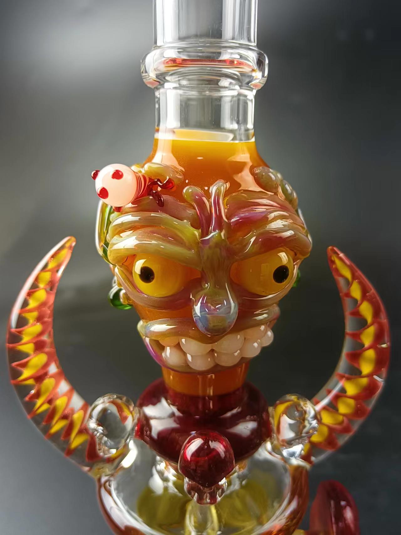 11 Monster Showerhead Perc Glass Bong