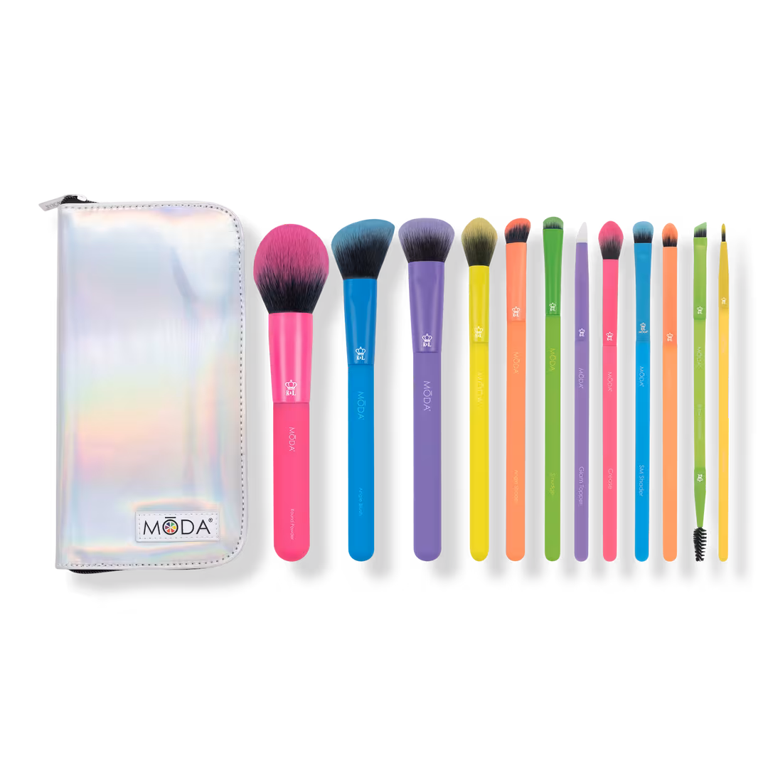 MŌDA  Totally Electric Makeup Brush Kit