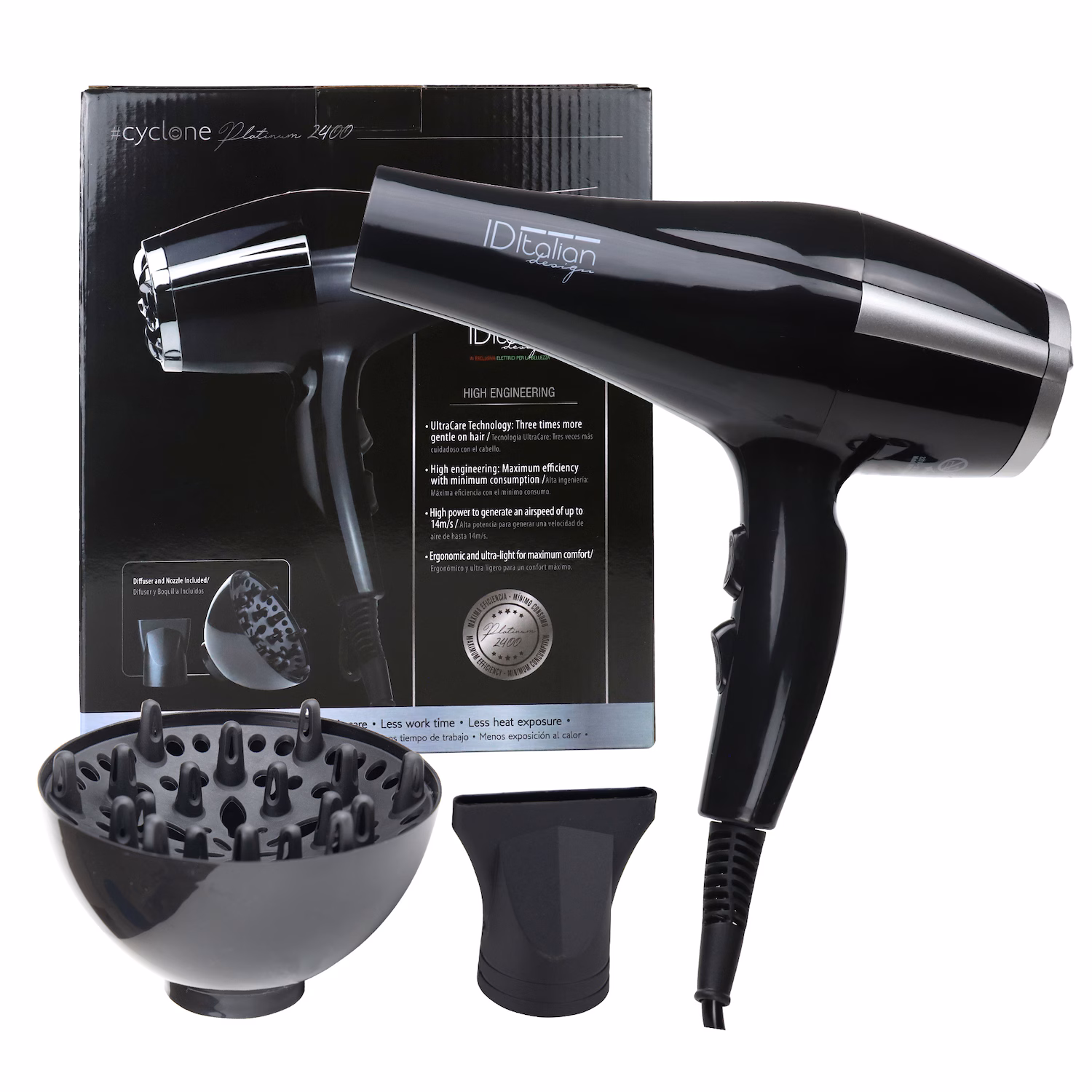 Professional Hair Dryer Cyclone Plus 2400 W  .