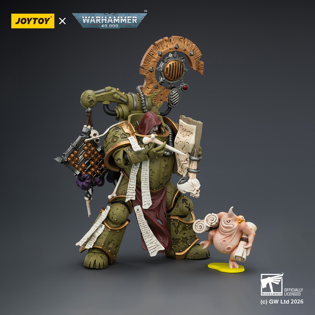 JOYTOY Warhammer 40k 1: 18 Death Guard Biologus Putrifier and Tallyman - JOYTOY WORLD