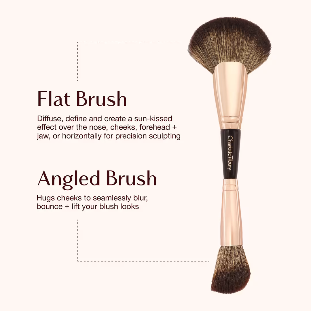 Charlotte Tilbury  Airbrush Flawless Easy Soft Blur Bronzer + Blusher Brush