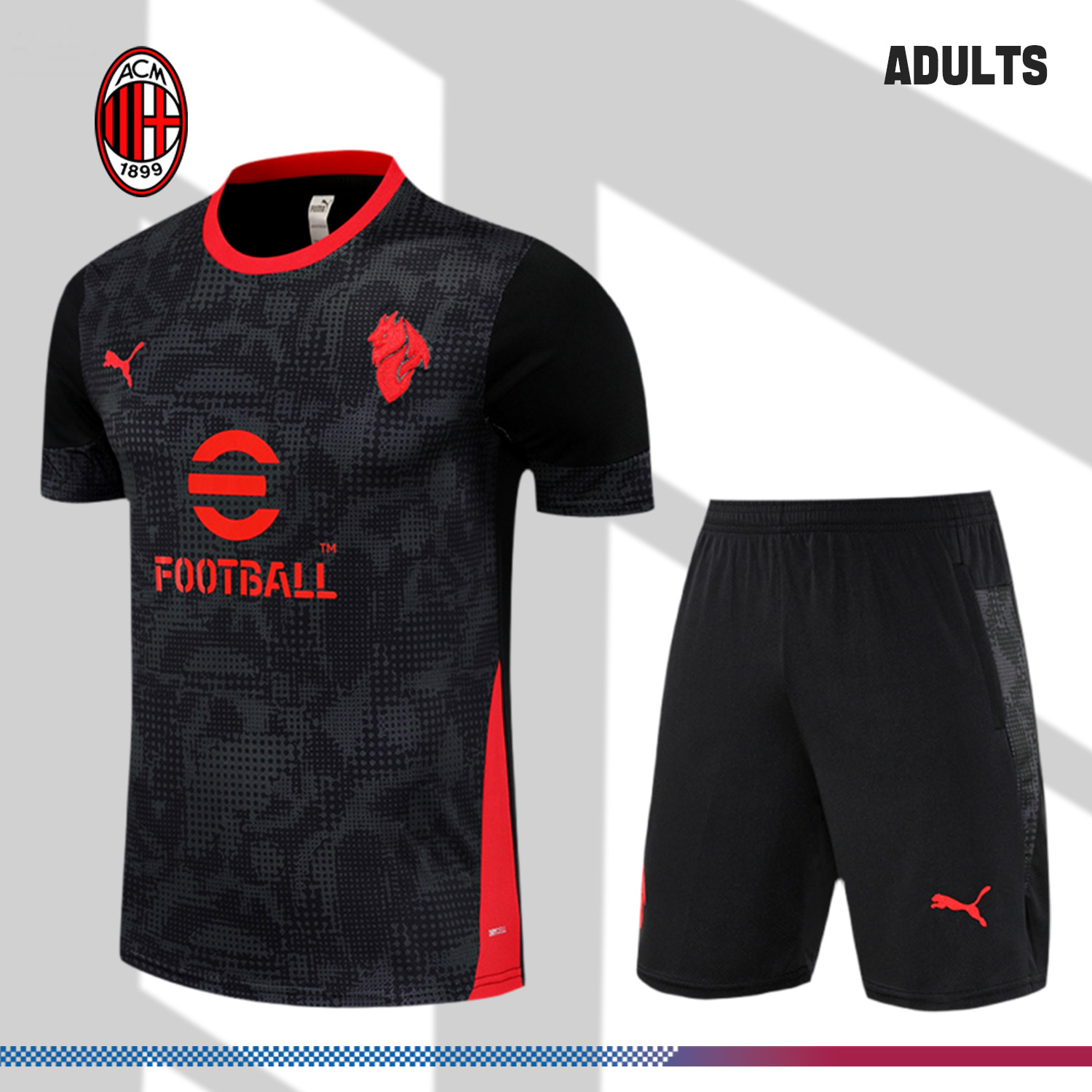 2025/2026 AC Milan Adult Short Sleeve Training Wear (Adult kit)