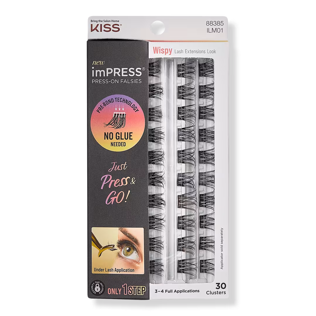 Kiss  Impress Falsies Pre-Glued Lash Clusters Multipack, Wispy