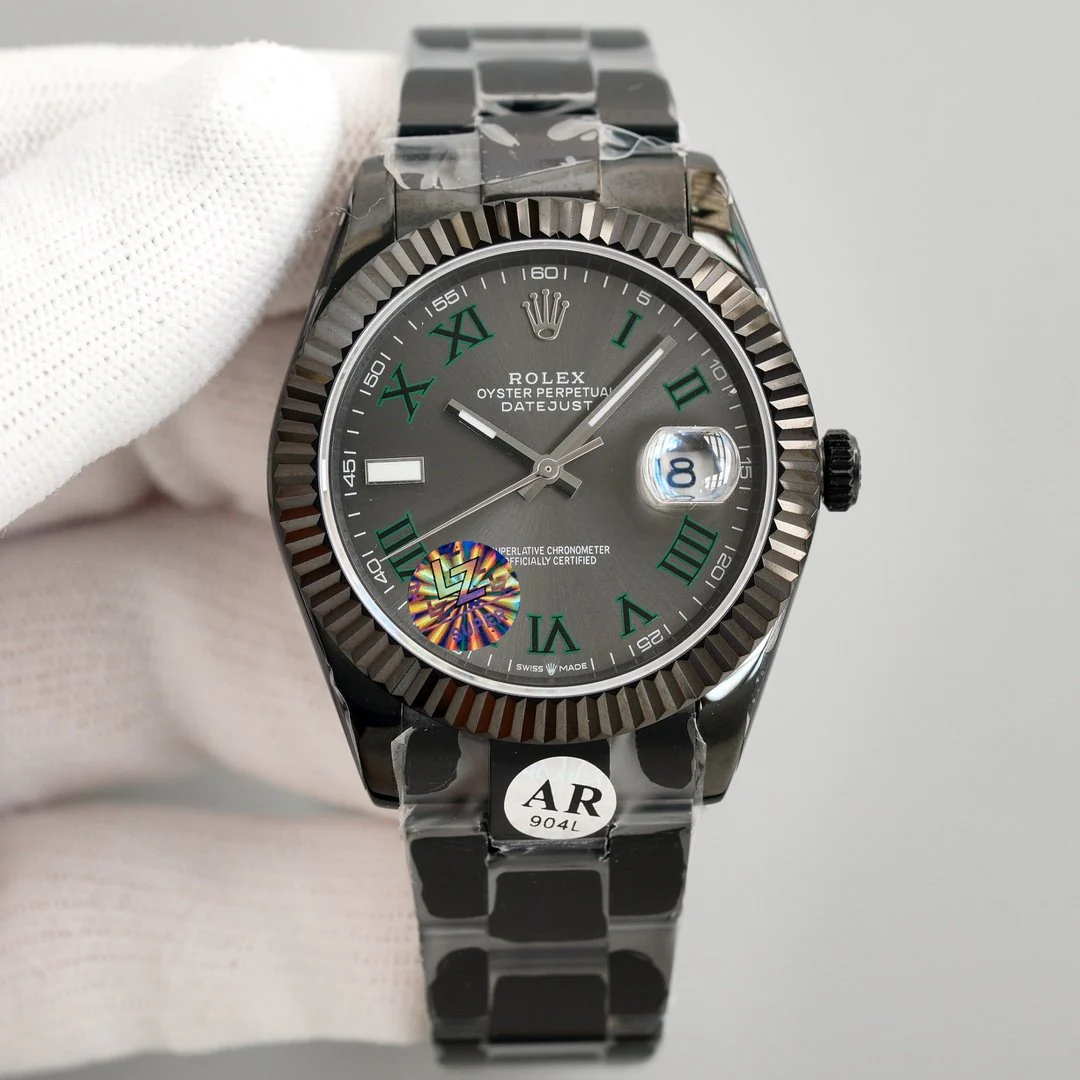 Rolex Watch DATEJUST 41MM CUSTOM BLACK PVD WIMBLEDON DIAL