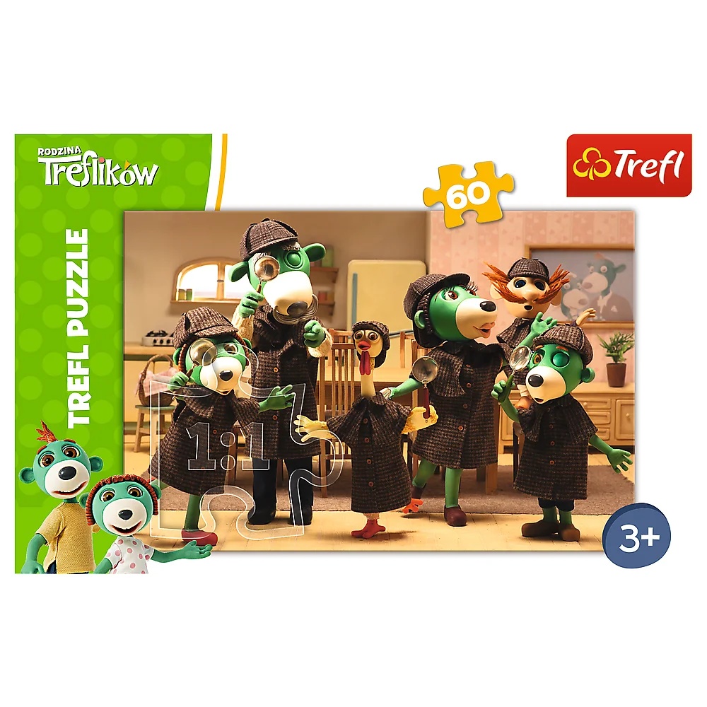 Puzzle Rodzina Treflików, 60 El. Na Tropie