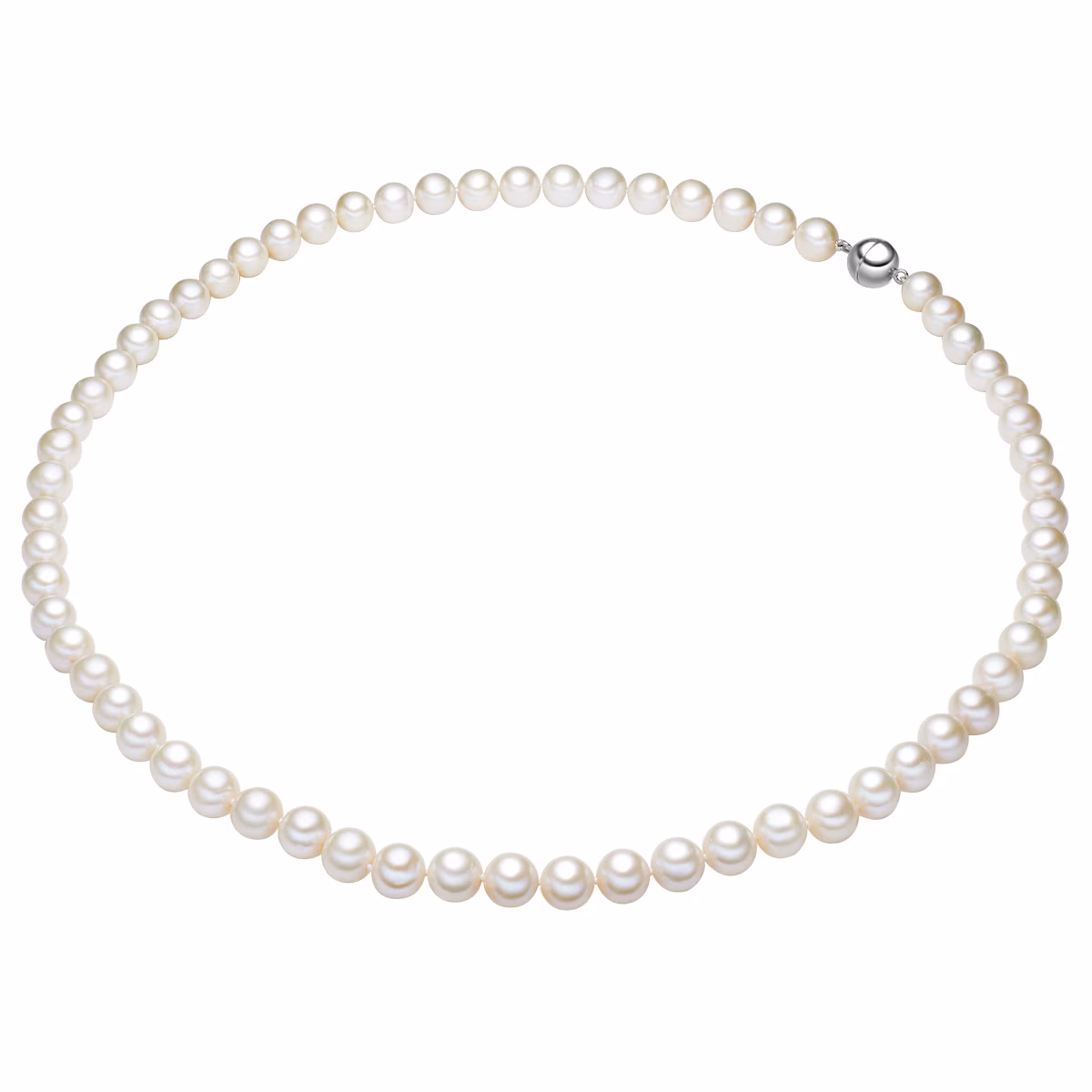 Perlen-Kette aus Sterling Silber in silber mit Süßwasser-Zuchtperle