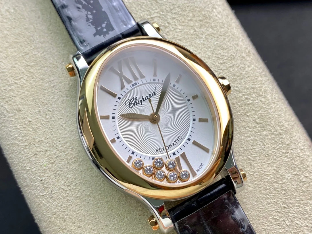 Chopard Watch Happy Diamond 30mm Gold White Dial