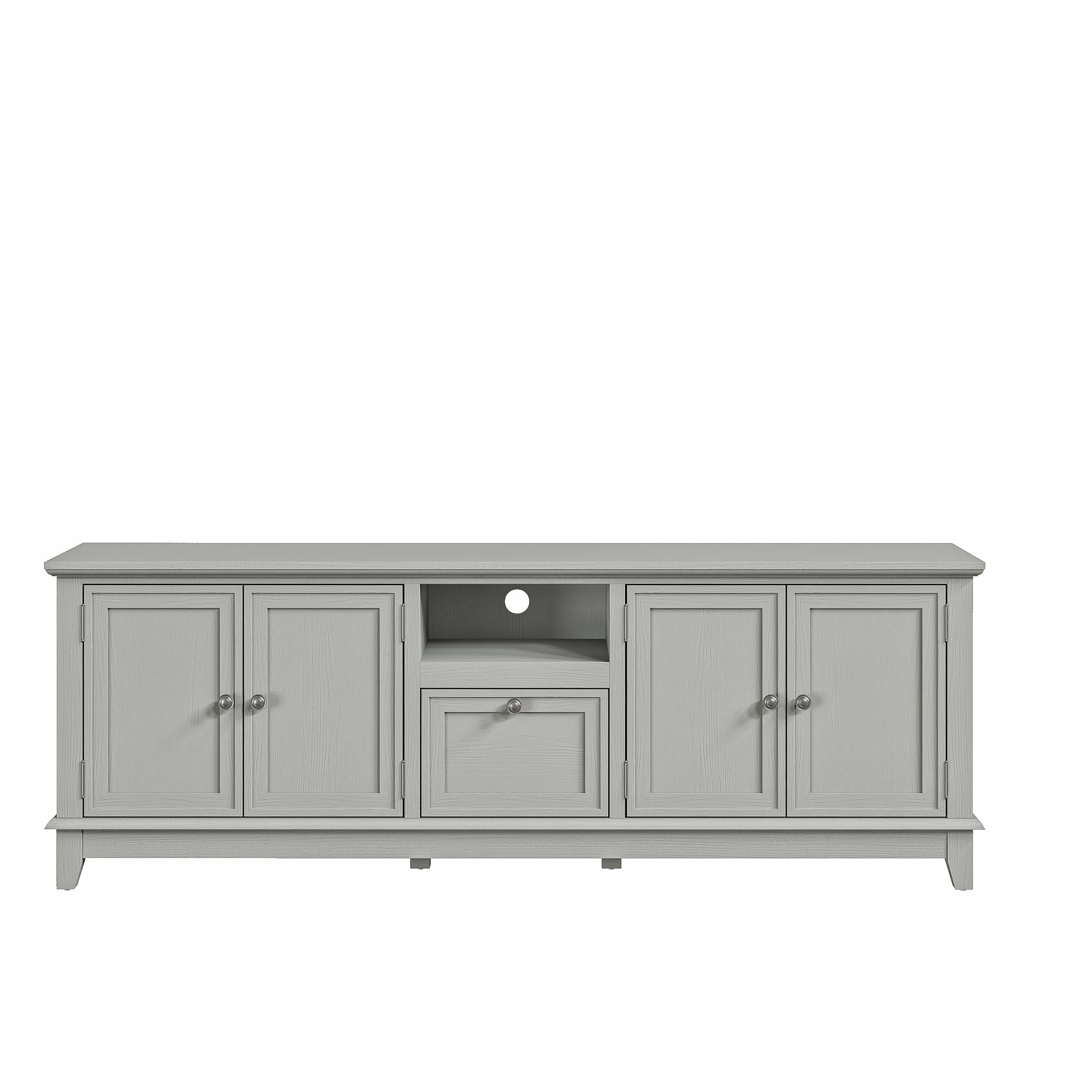 FESTIVO Rustic 72-Inch TV Stand with Adjustable Shelves, Hidden Storage - 72" in Width Light Grey