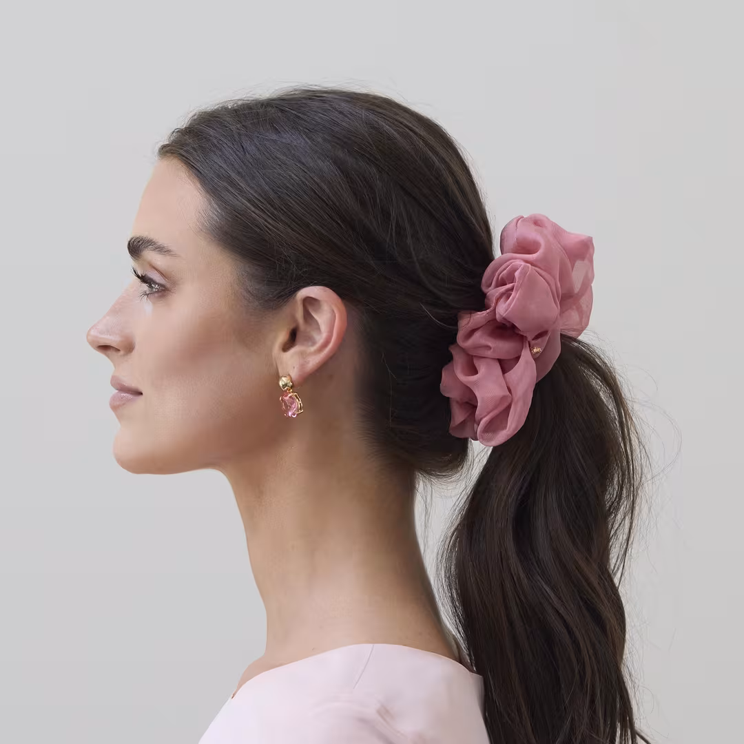 Lele Sadoughi  Dusty Rose Cindy Scrunchie