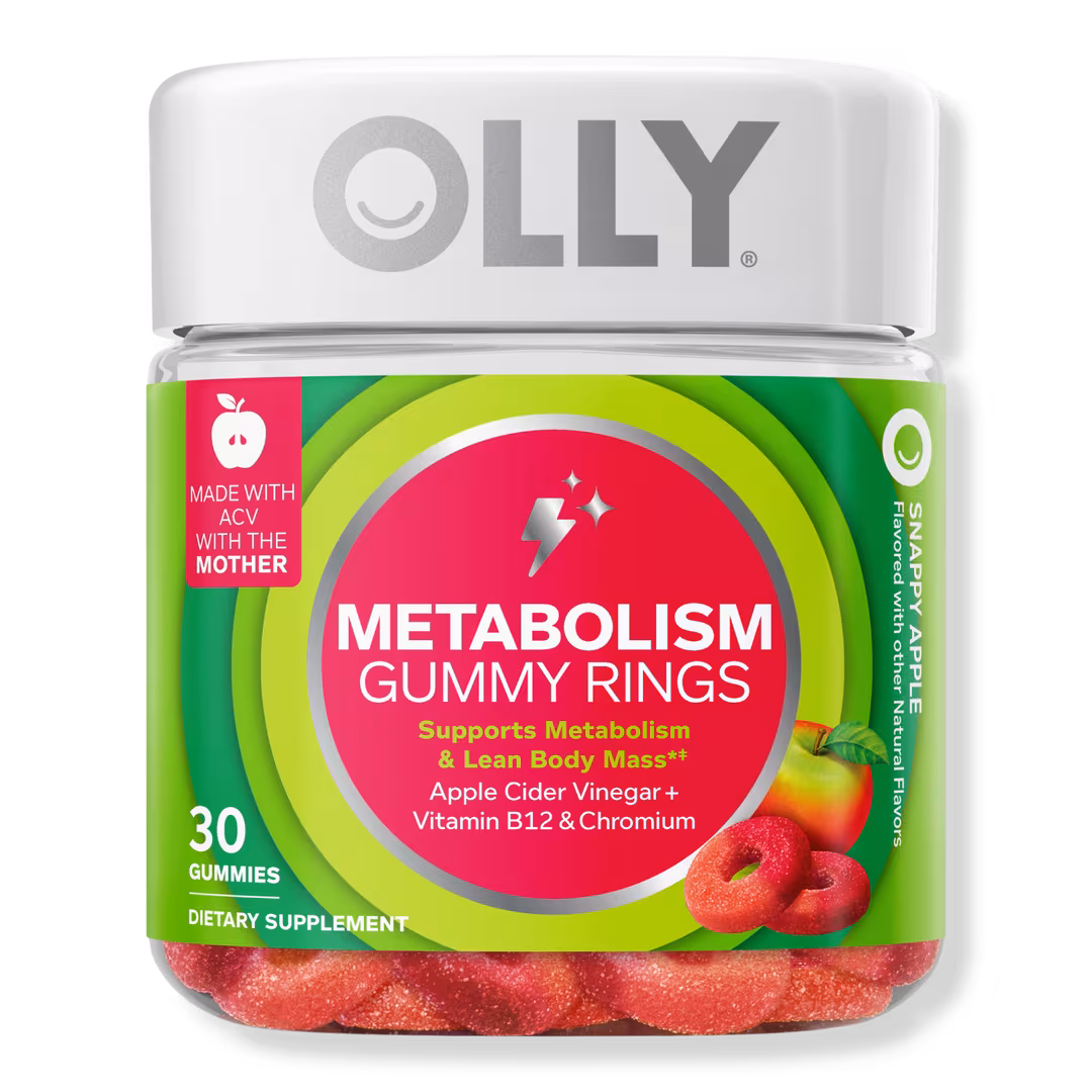 OLLY  Metabolism Gummy Rings Supplement with Apple Cider Vinegar