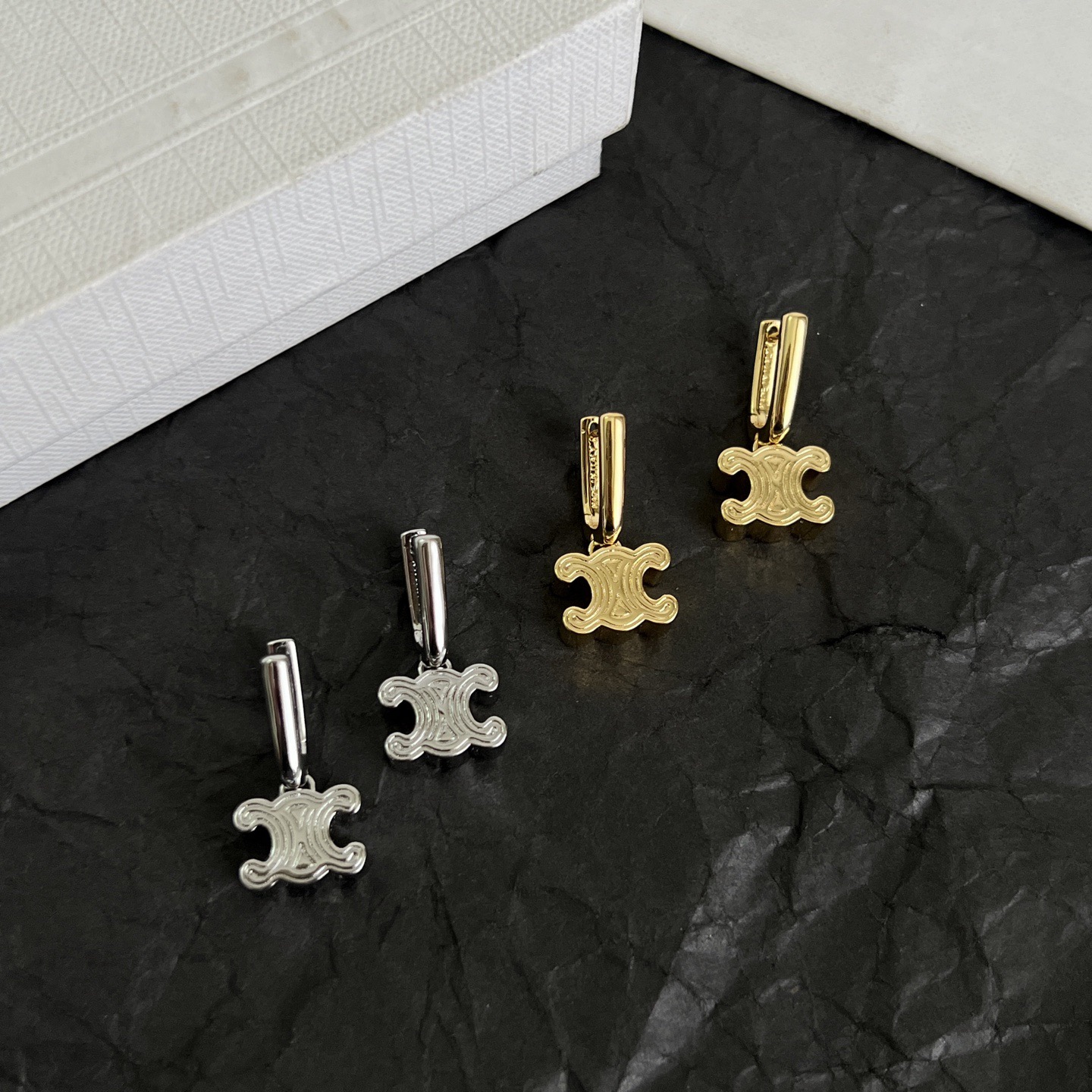 Celine Chunky Triomphe Earrings