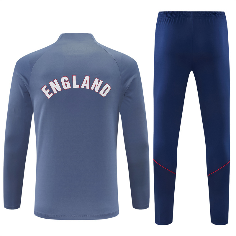 26/27 England grey Half Zip Training Kit (Adult Kids Kit)