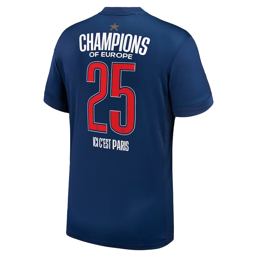 PSG Home Champions of Europe 1 Star Jersey Men 2024 2025