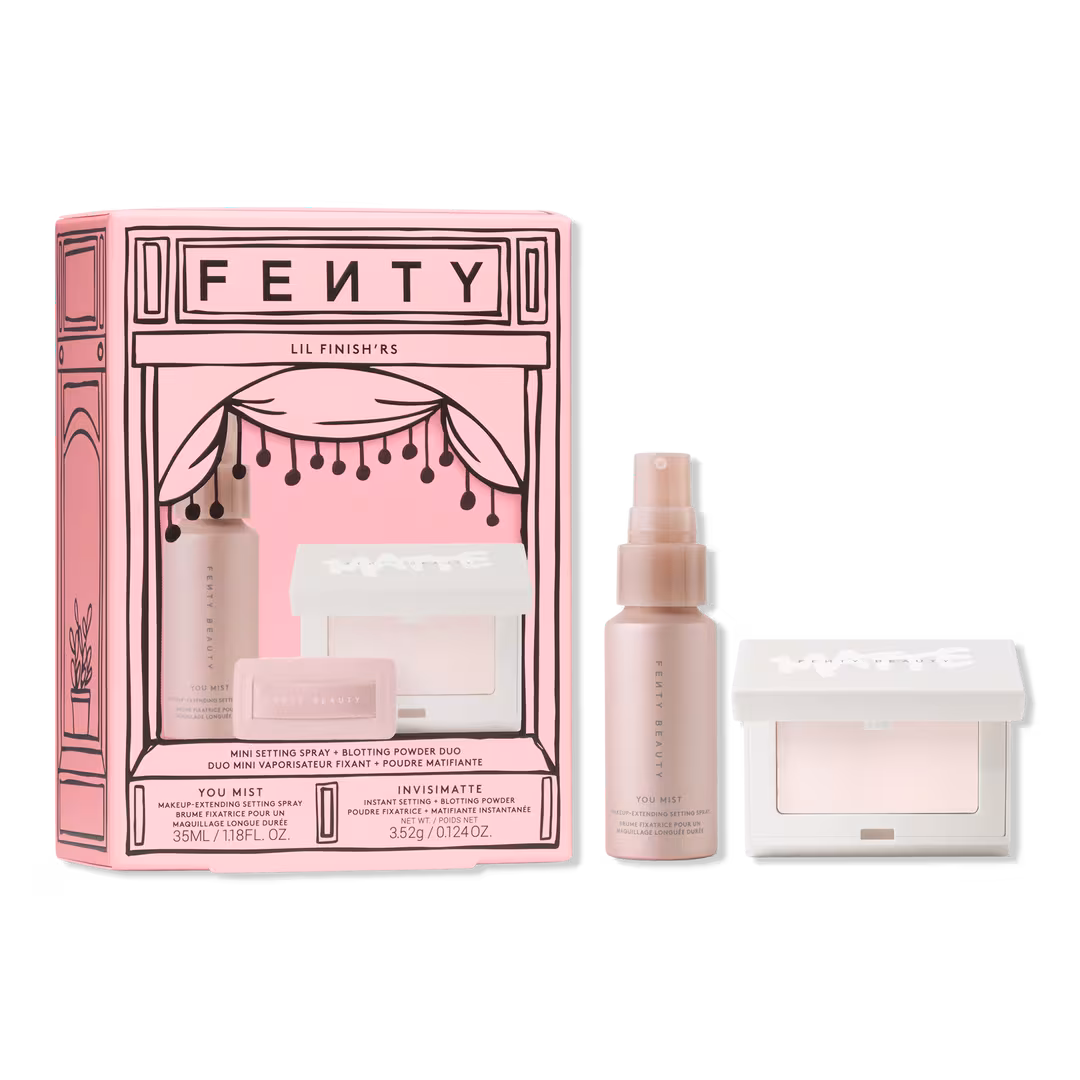 FENTY BEAUTY by Rihanna  Lil Finish'rs Mini Setting Spray + Blotting Powder Duo Makeup Gift Set