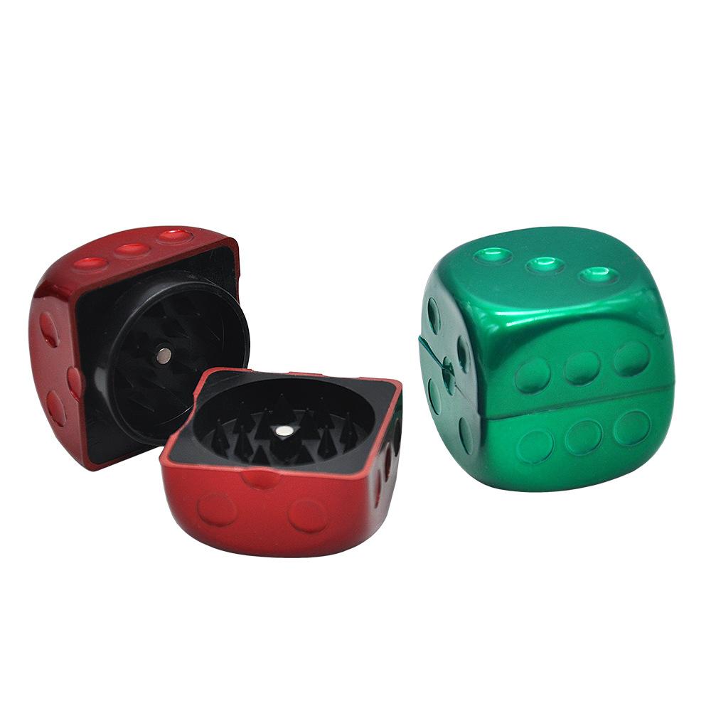 Plastic Dice Weed Grinder 2 layer