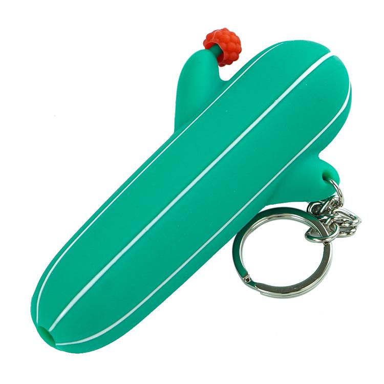 Cactus Silicone Pipe w/ Key Chain