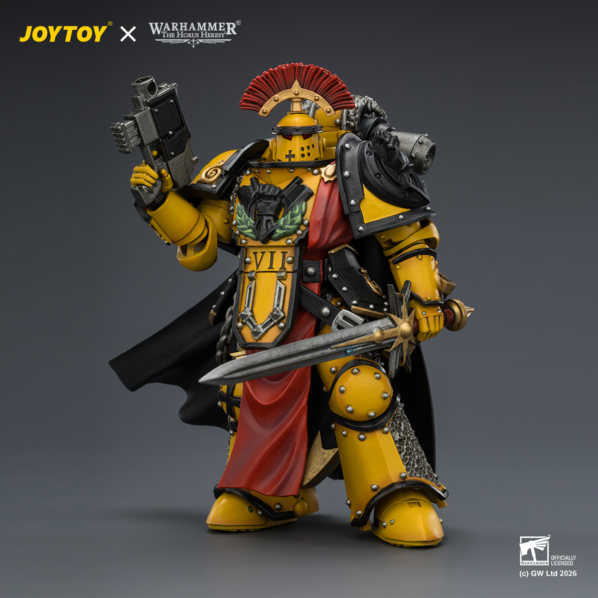 JOYTOY JT04216 Warhammer The Horus Heresy 1:18 Imperial Fists Legion Praetor in Mk III Armour - JOYTOY WORLD