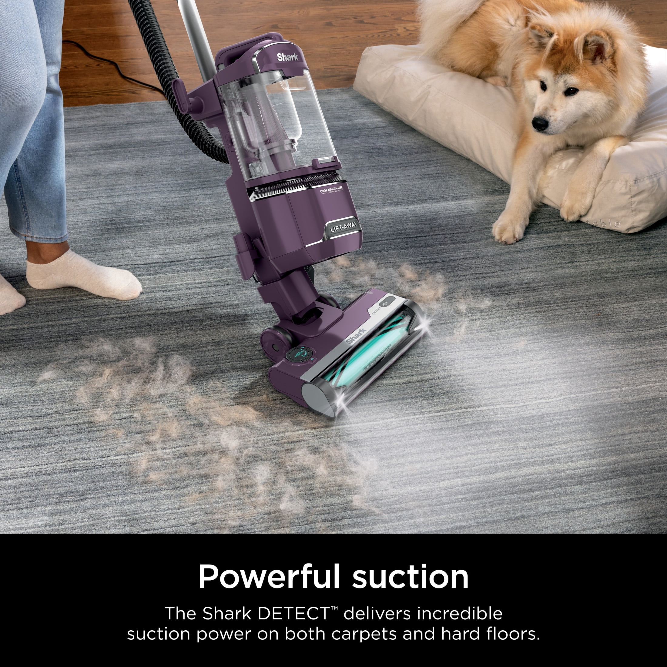 Shark Detect?Lift-Away® ADV Corded Upright Vacuum with PowerFins Detect? Self-Cleaning Brushroll, and Odor Neutralizer Technology, LA490