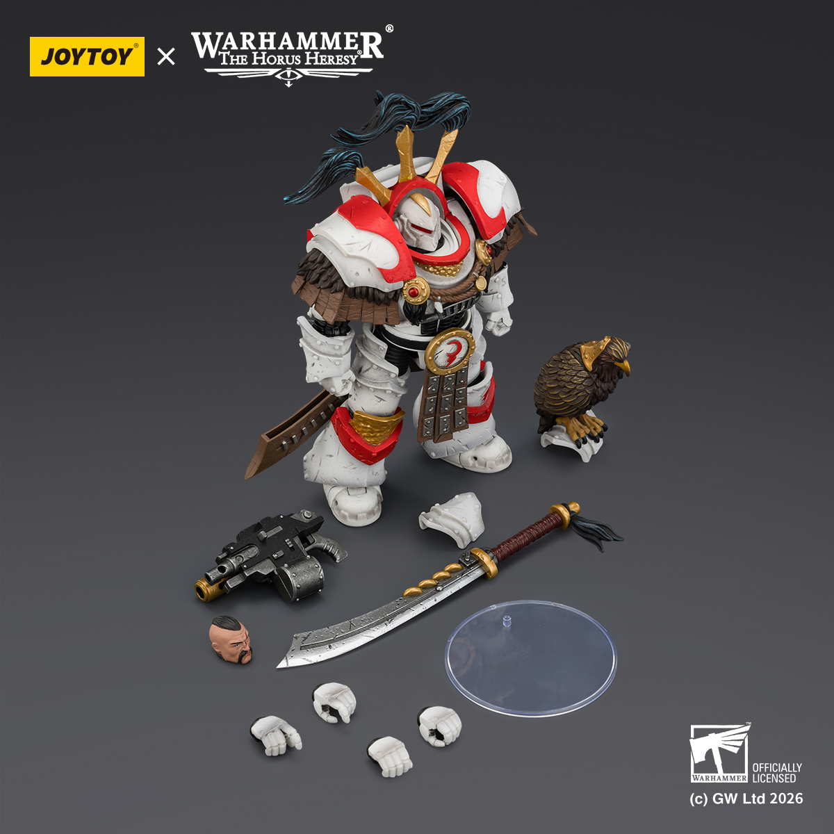 JOYTOY Warhammer 40K 1: 18 White Scars Stormseer Consul and Legion Praetor in Cataphractii Terminator Armour - JOYTOY WORLD
