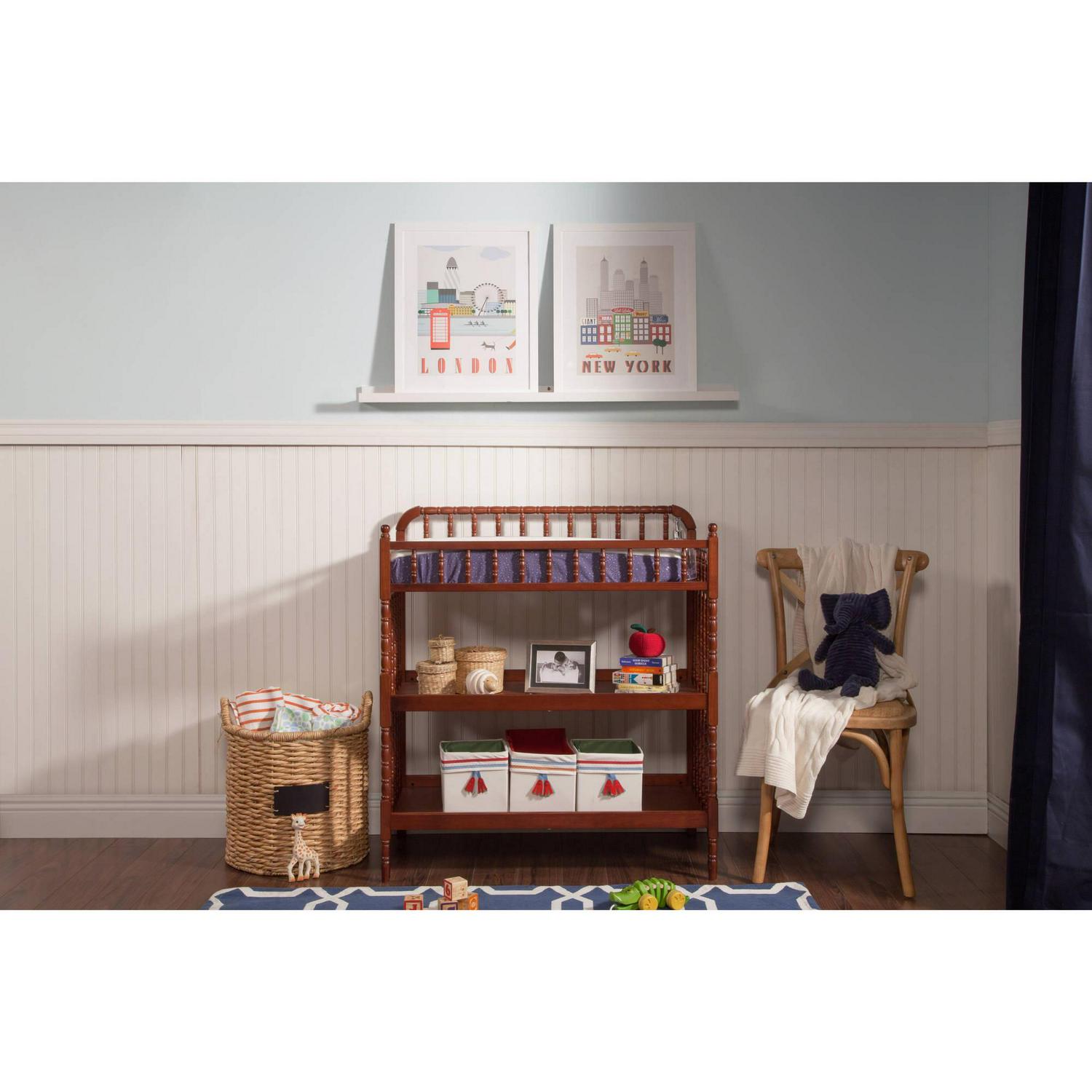 DaVinci Baby Jenny Lind Changing Table with 1″ Waterproof Pad. Rich Cherry Finish