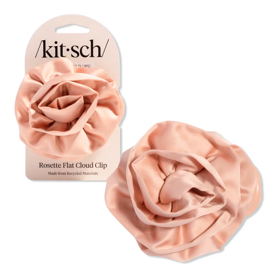 Kitsch  Satin Rosette Medium Flat Cloud Clip