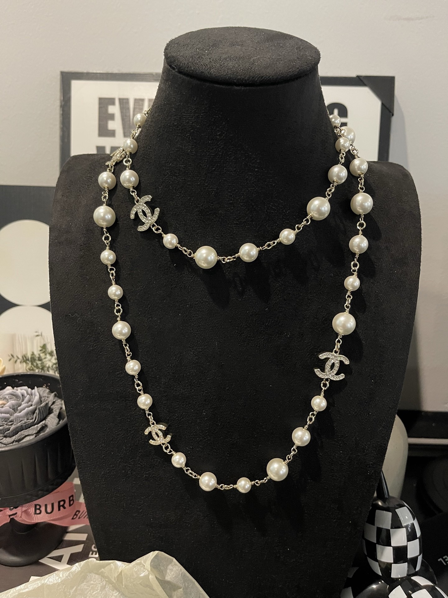 Chanel 5c Pearl Necklace