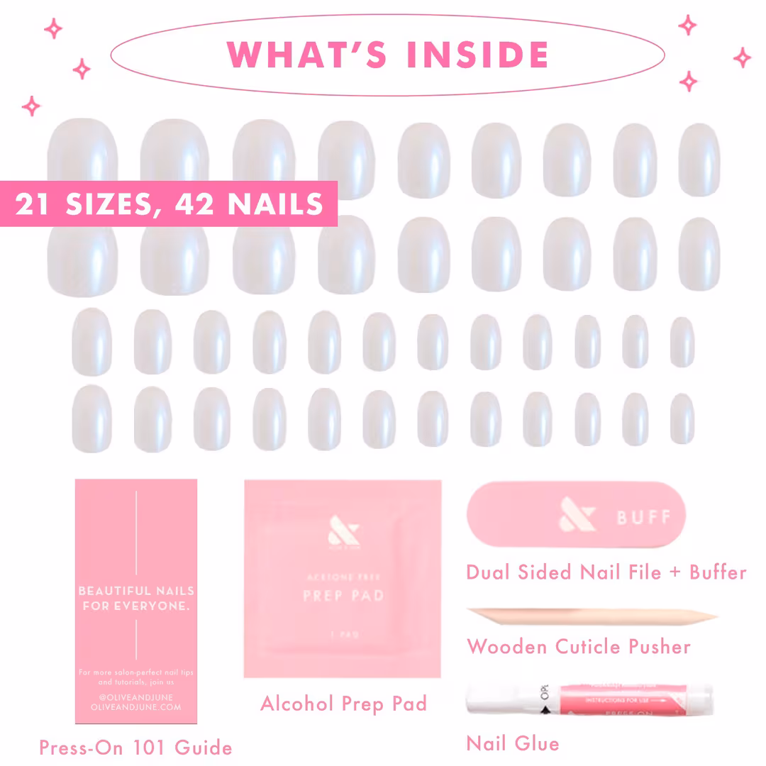 Olive & June  Instant Mani Press-On Nails Pink Goldfish