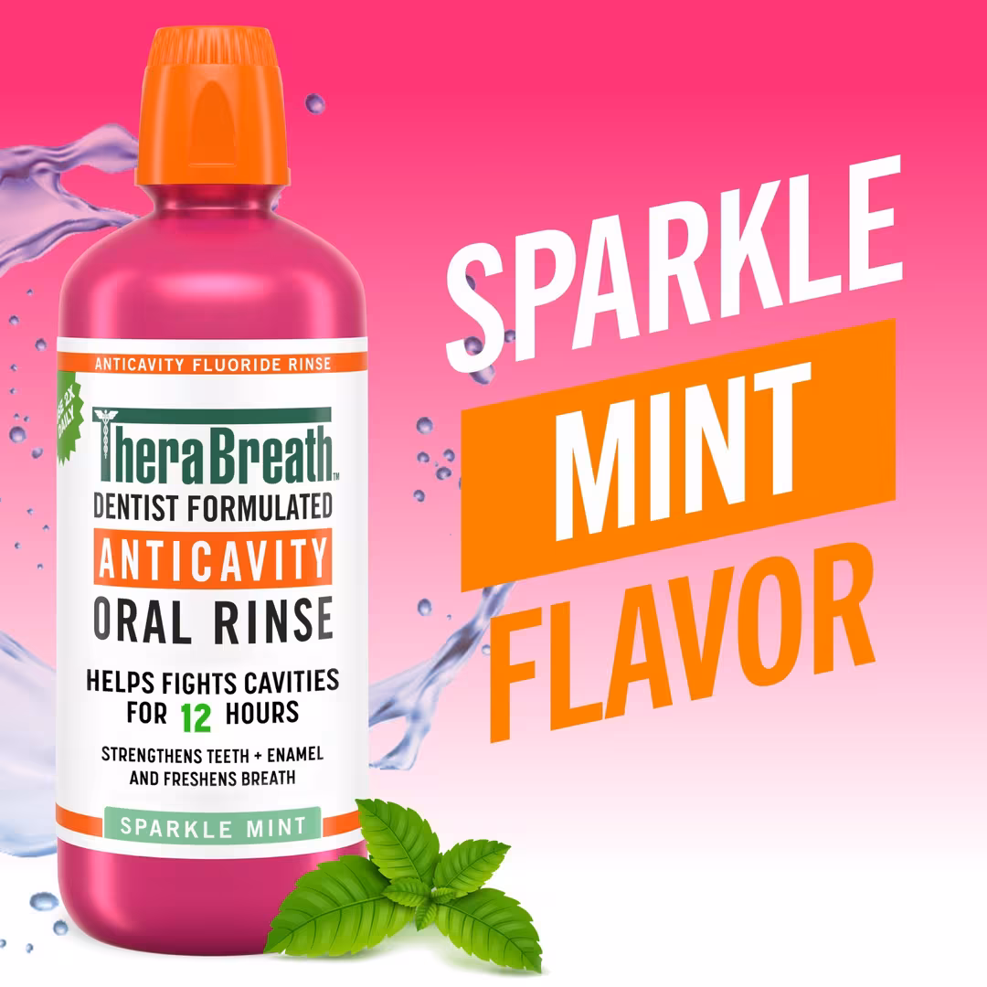 TheraBreath  Anticavity Fluoride Oral Rinse Sparkle Mint