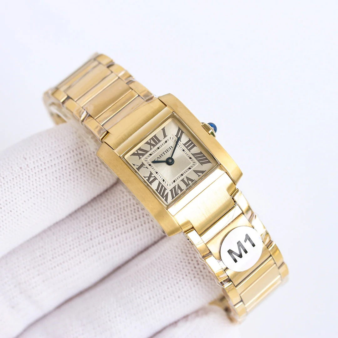Cartier Watch TANK FRANCAISE GOLD GREY DIAL
