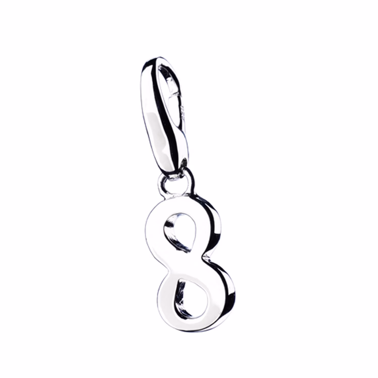 Charm Zahl 8, Silber 925