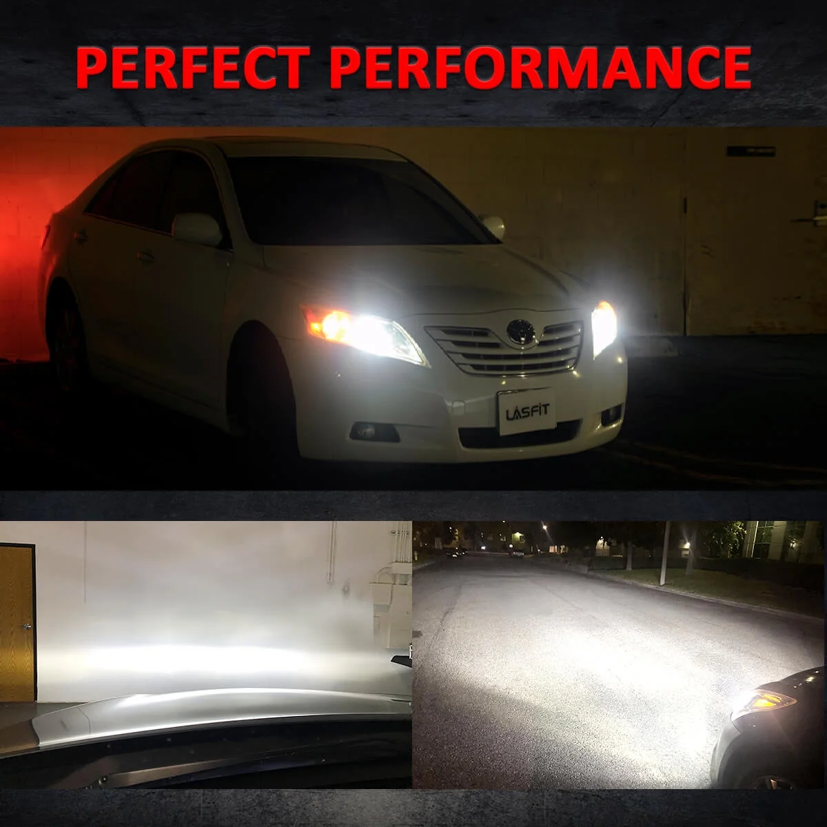 LASFIT 9006 LS Plus 9006 White LED 6000K Automotive Bulb fits Various Vehicles 2 Pack