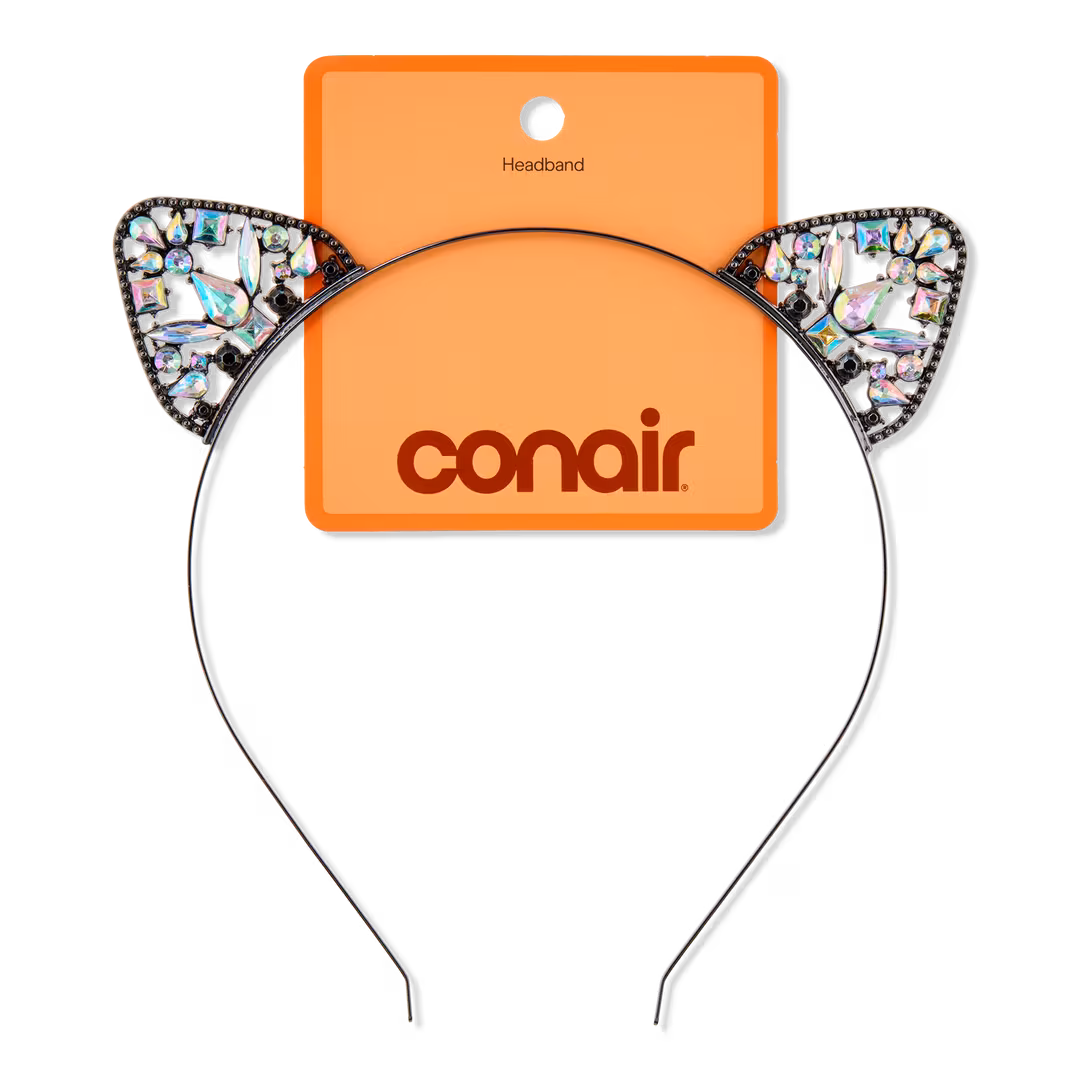 Conair Accessories  Halloween Iridescent Cat Ear Metal Headband