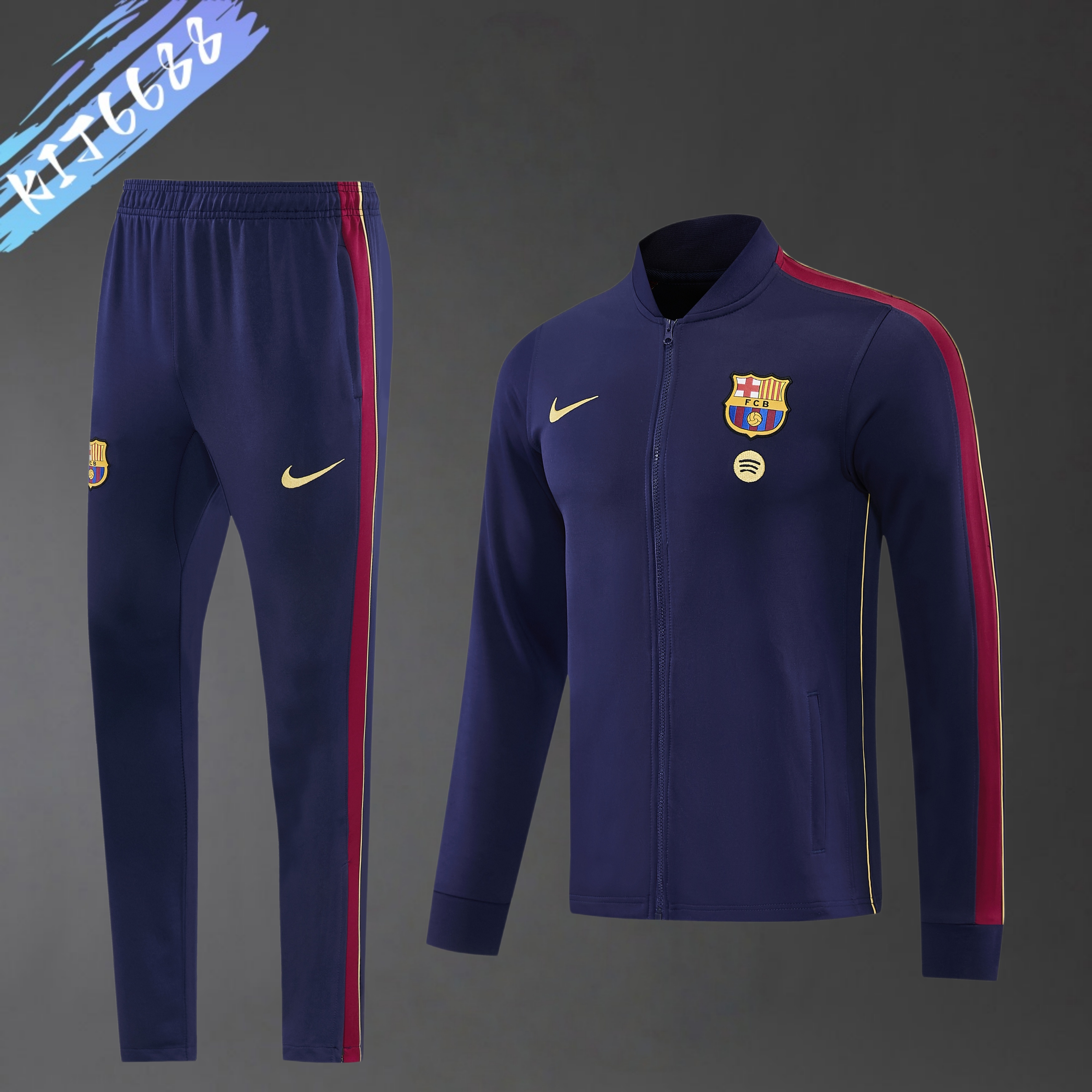 2026/2027 Barcelona Full Zipper Training Suit (Adult Set)