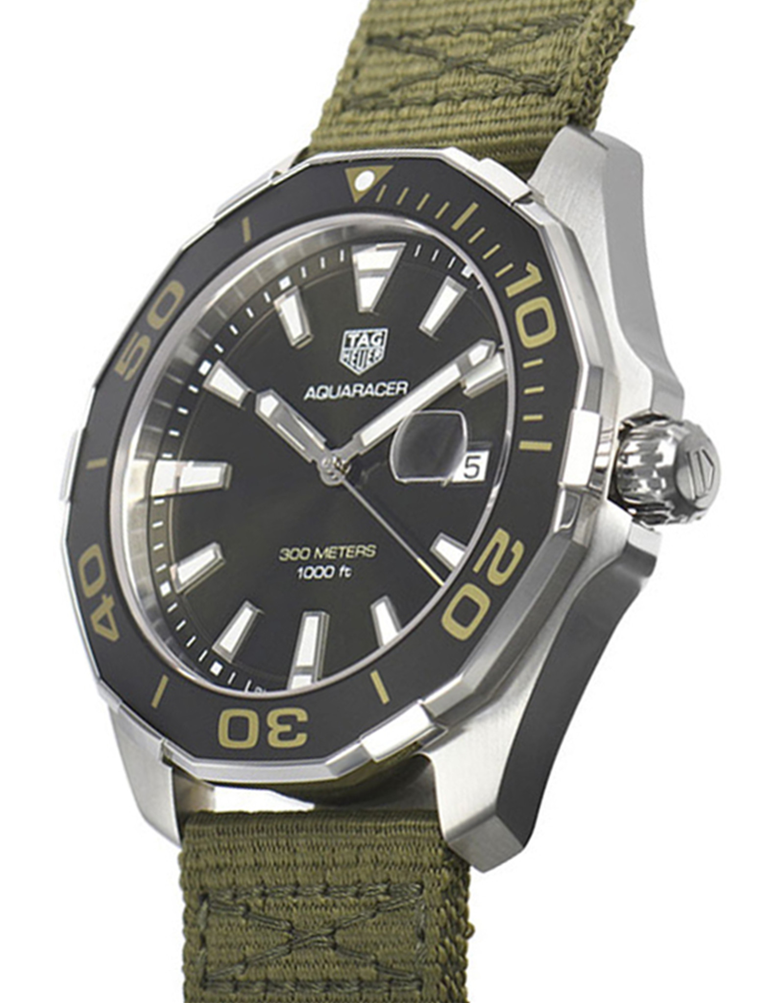 Replica Tag Heuer Aquaracer Khaki Green Men's Watch WAY101E.FC8222 43MM