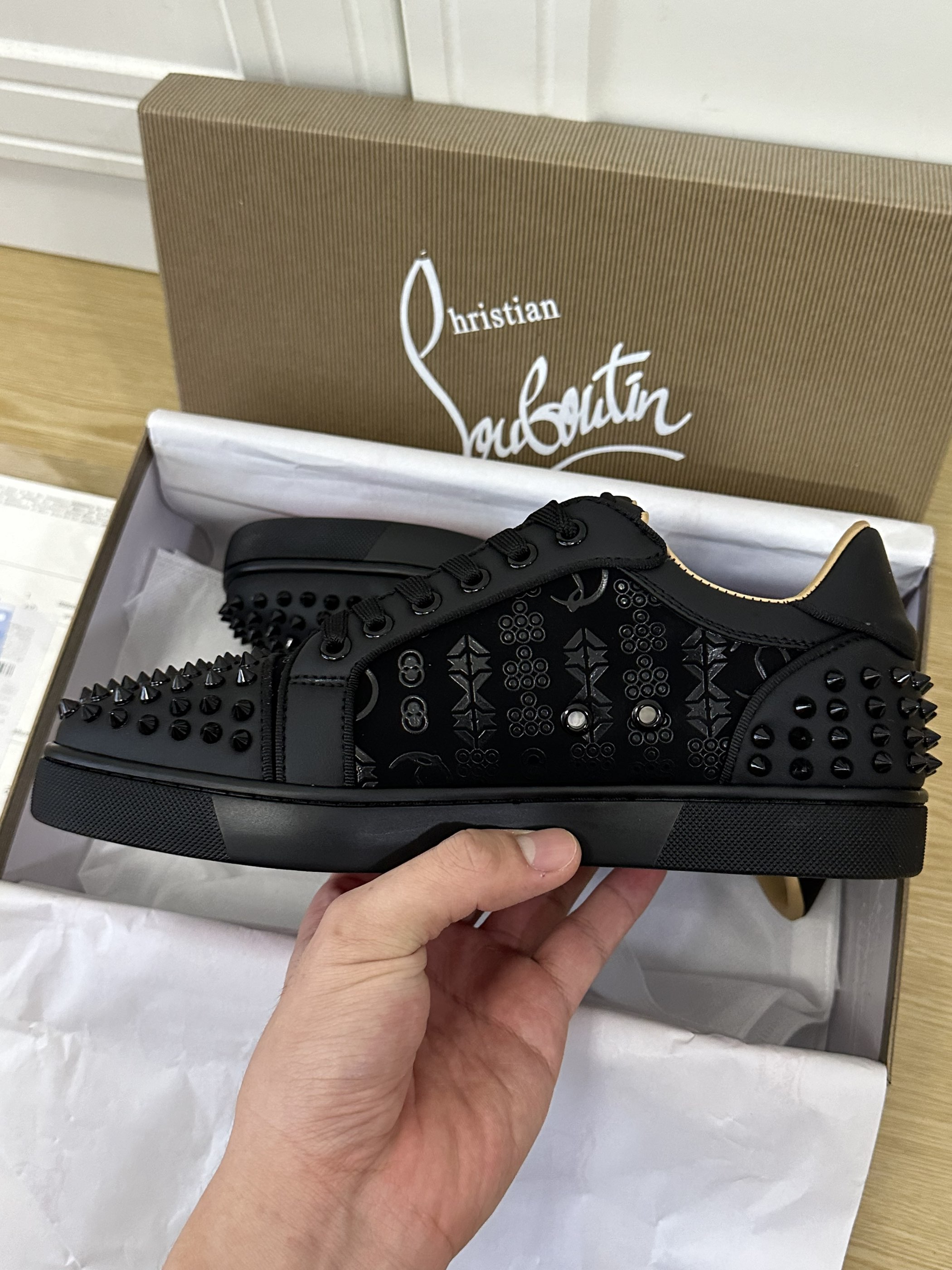 Christian Louboutin Louis Junior Spikes - CCSHOES