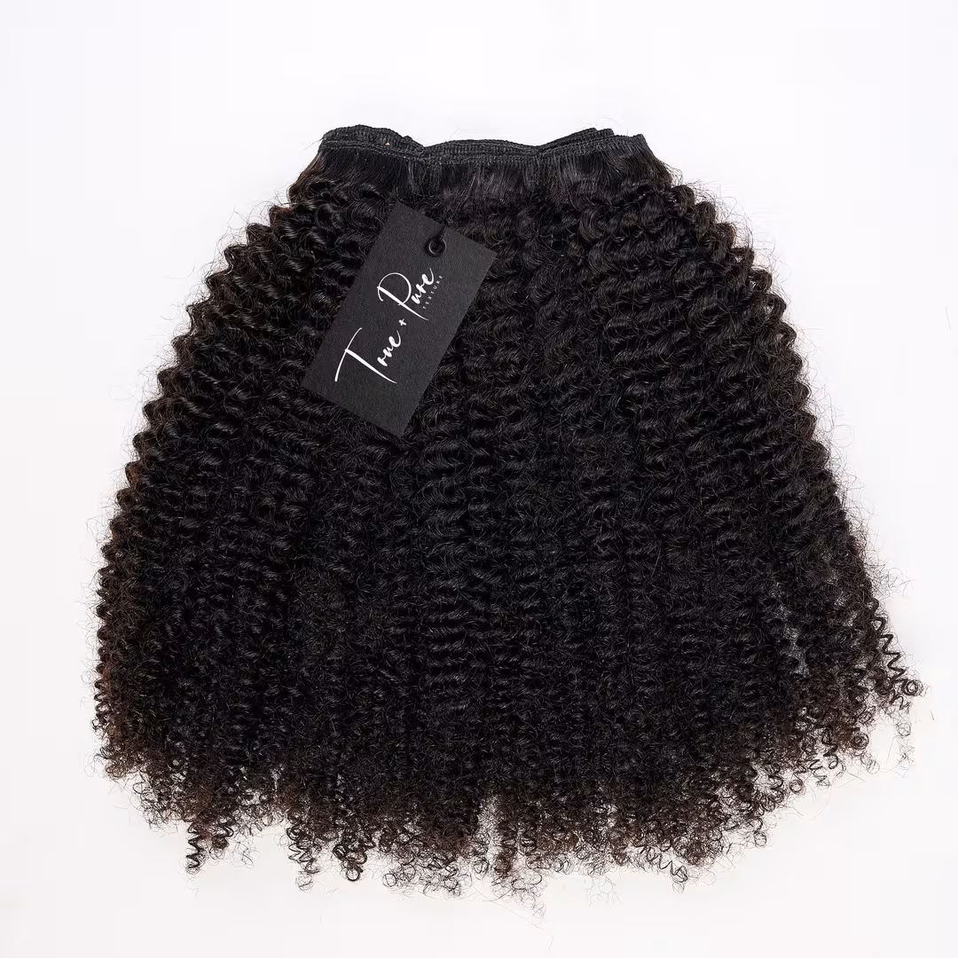 True + Pure Texture  Jasmine Coil Afro Kinky Curly Human Hair Wefts (Bundles) Extensions