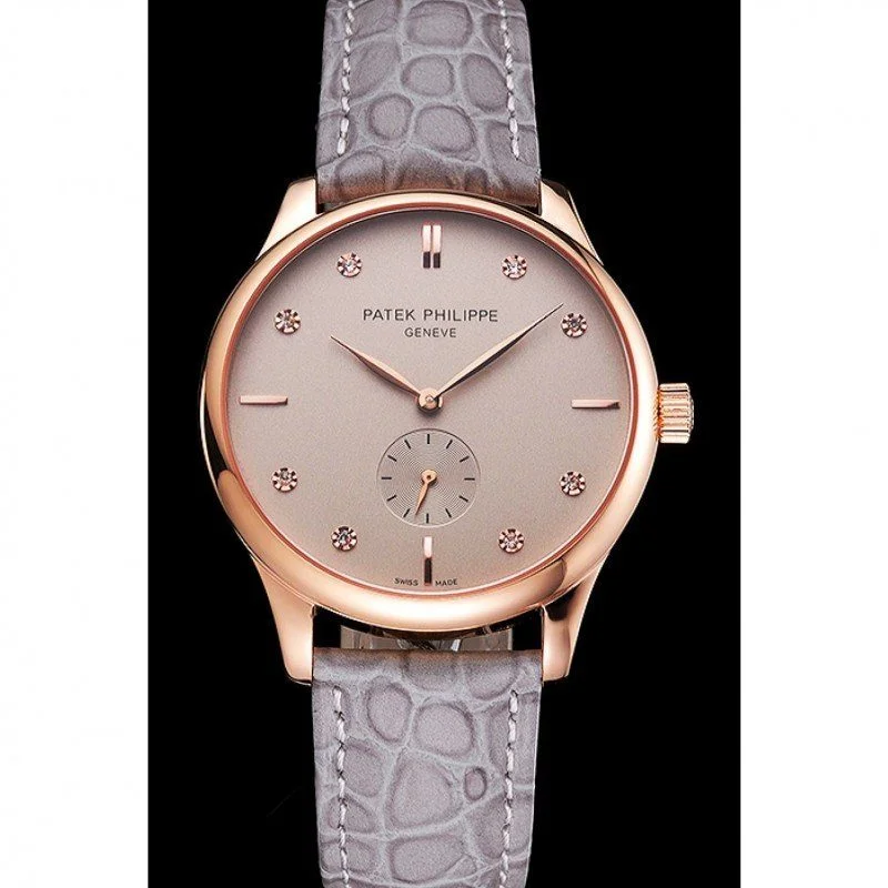Patek Philippe Calatrava Silver & Diamond Dial 39 mm, Rose Gold Plated